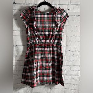 Gap Kids Red/White/Green Tartan Plaid Dress size XL